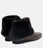 Toteme Shearling-lined leather ankle boots