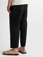 Nanushka - Mats Slim-Fit Pleated Modal-Blend Trousers - Black