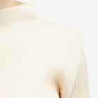 Pleats Please Issey Miyake Women's Colourful Basics Roll Neck Long S in Neutrals