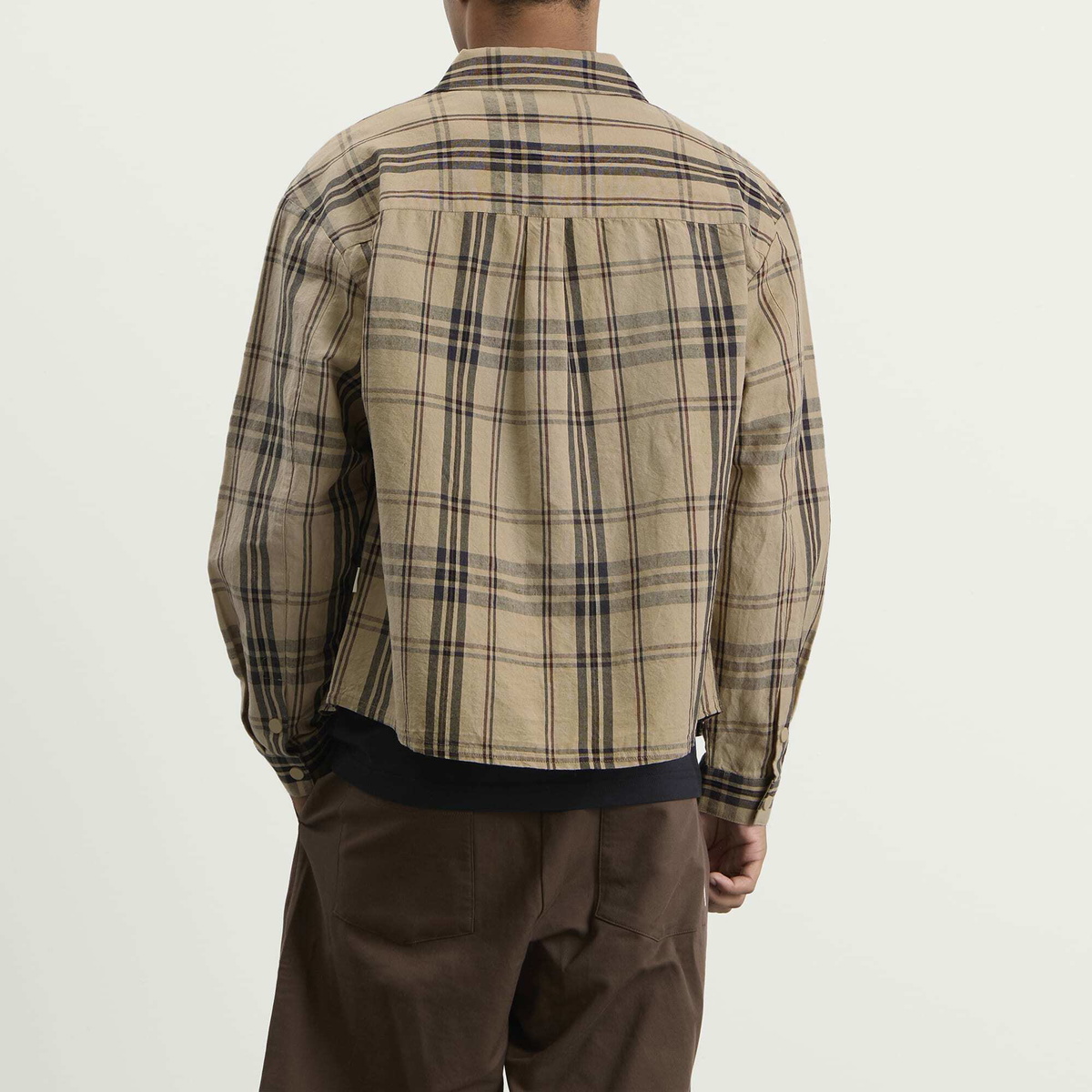 Bound Men's Linen Shirt in Safari Check