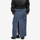Daily Paper Women's Zora Denim Cargo Skirt in Blue