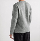 C.P. Company - Appliquéd Mélange Cotton-Blend Sweater - Gray