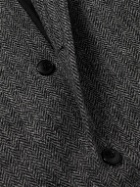 Sunspel - Herringbone Wool Coat - Gray