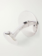 Dunhill - Hobnail Coin Mother-of-Pearl and Sterling Silver Cufflinks - White