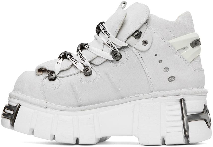 VETEMENTS White New Rock Edition Platform Sneakers Vetements