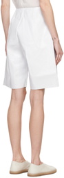 Gabriela Coll Garments White No.277 Leather Shorts