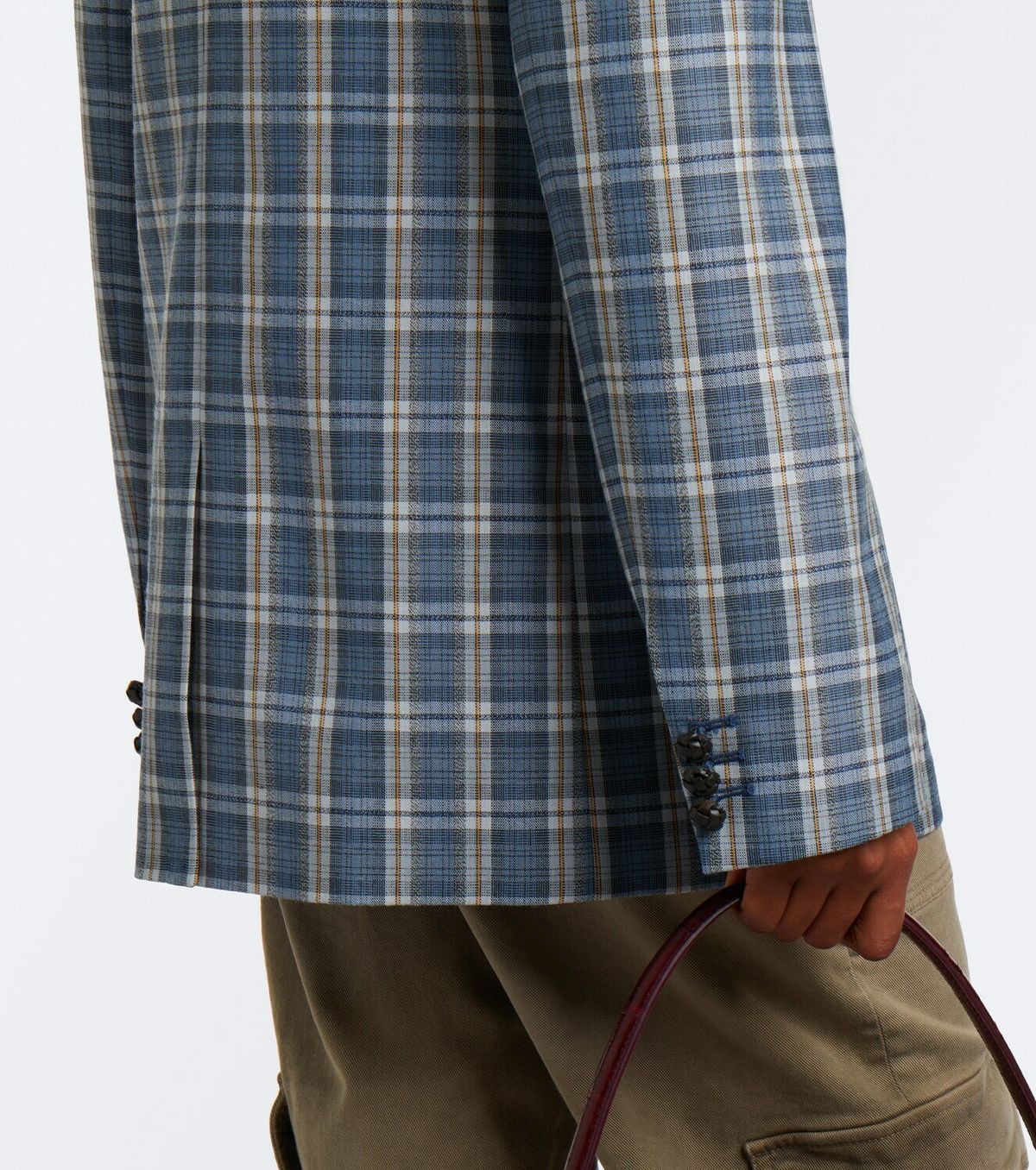 Acne Studios Plaid wool mouliné blazer