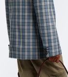 Acne Studios Plaid wool mouliné blazer