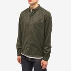 YMC Men's Dean Flannel Button Down Shirt in Green