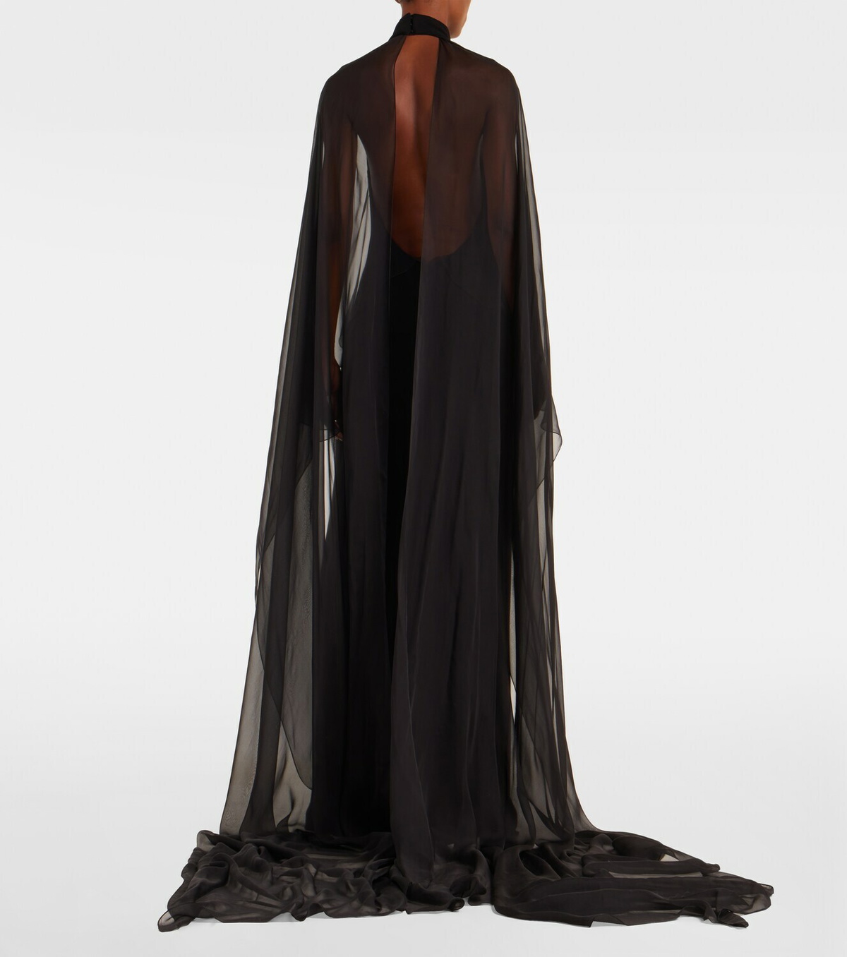 Ralph Lauren Collection Tilly caped jersey gown