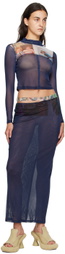 Eckhaus Latta Navy Prom Turtleneck