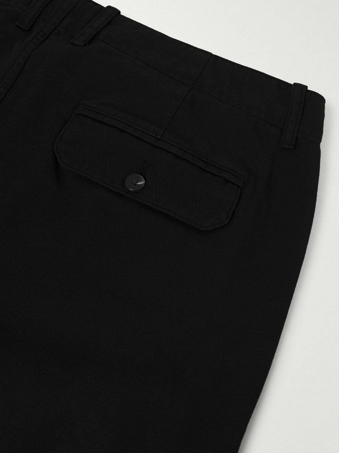 Mr P. - Edward Straight-Leg Cotton-Twill Cargo Trousers - Black