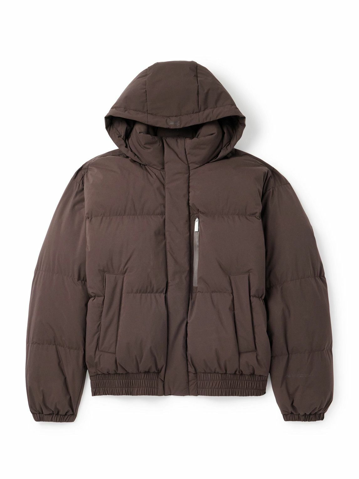 Laminar - Quilted Shell Down Hooded Jacket - Brown