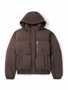 Laminar - Quilted Shell Down Hooded Jacket - Brown