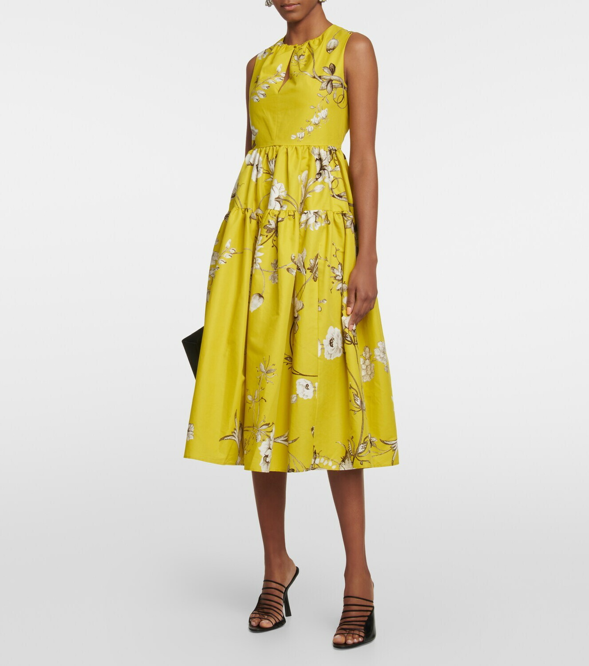 Erdem - Eleonore floral cotton faille midi dress Erdem