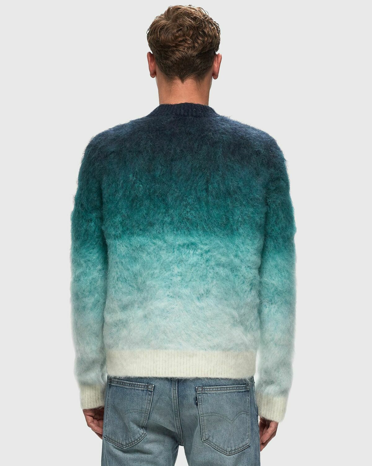Casablanca Gradient Mohair Crew Green Pullovers Casablanca