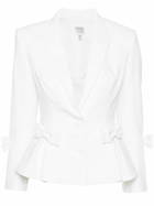 Huishan Zhang White Sanna Silk Blazer