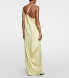 JW Anderson - Lace-trimmed satin maxi dress