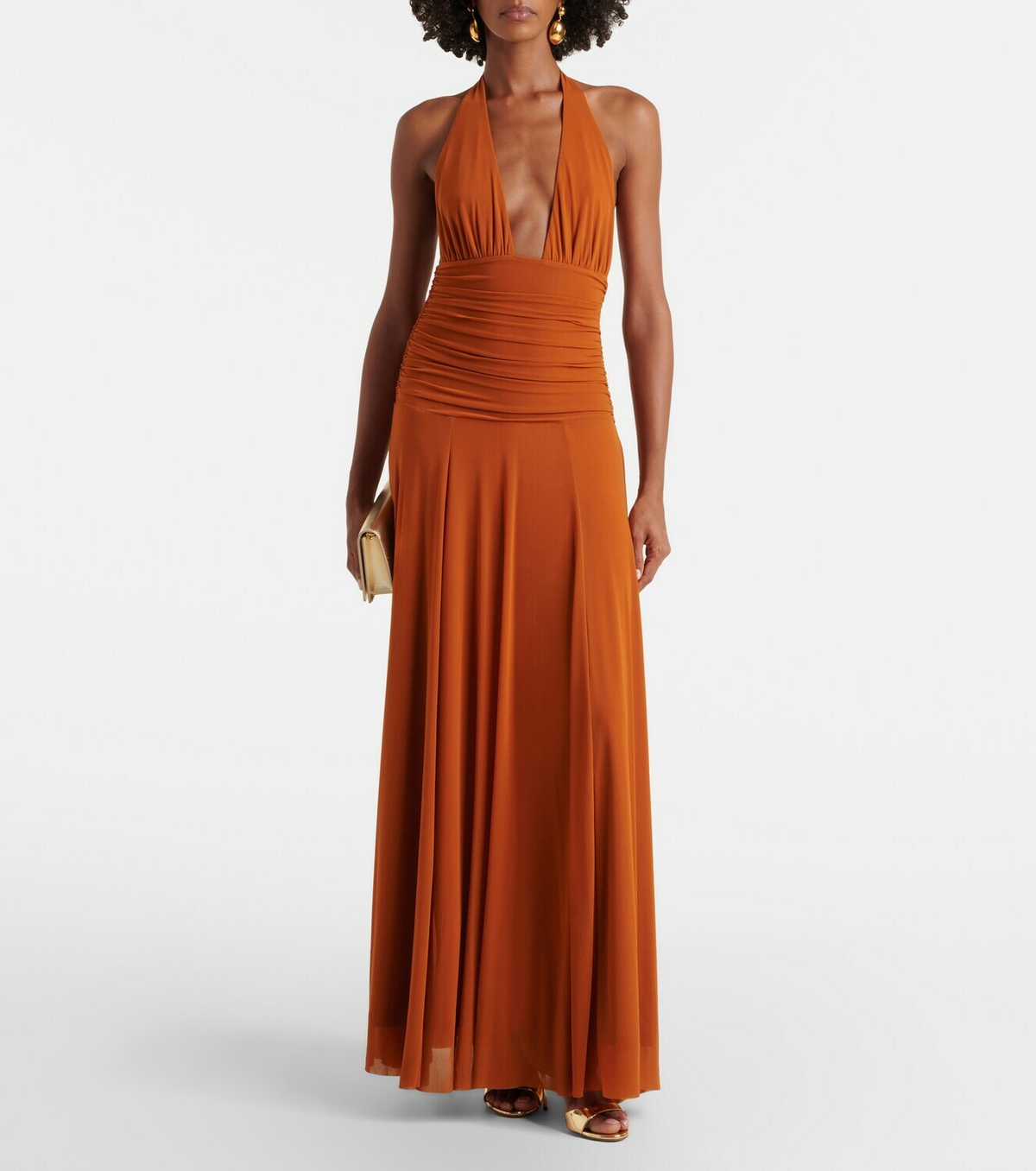 Staud Alessandra halterneck maxi dress