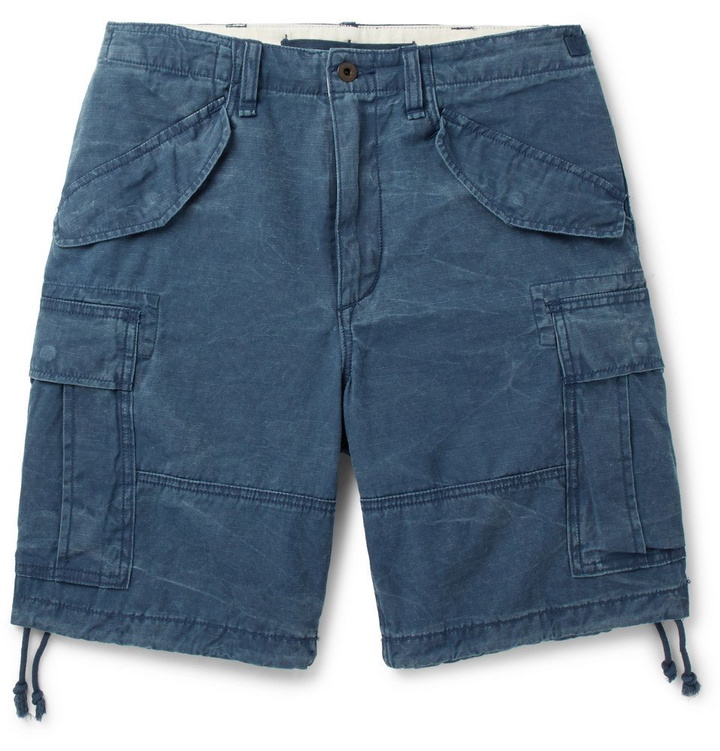 Photo: Polo Ralph Lauren - Washed Cotton-Ripstop Cargo Shorts - Men - Blue