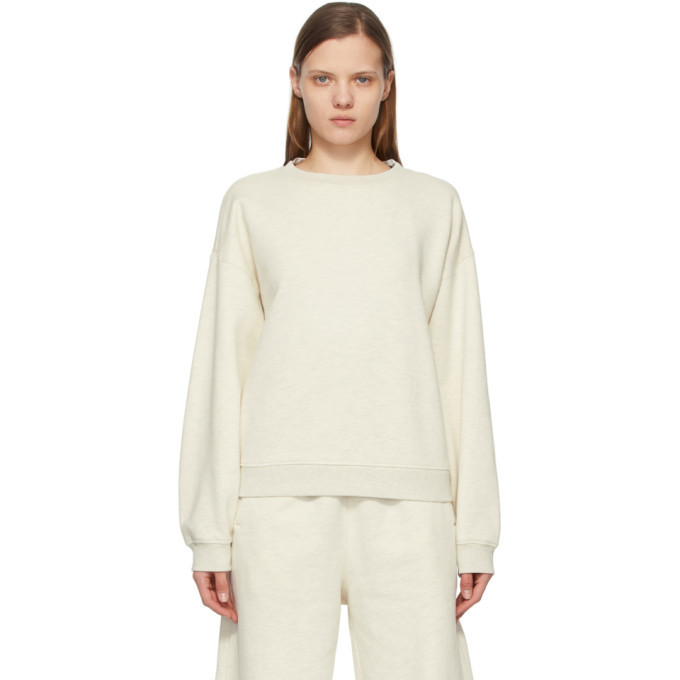 AGOLDE Off White Nolan Drop Shoulder Sweatshirt AGOLDE