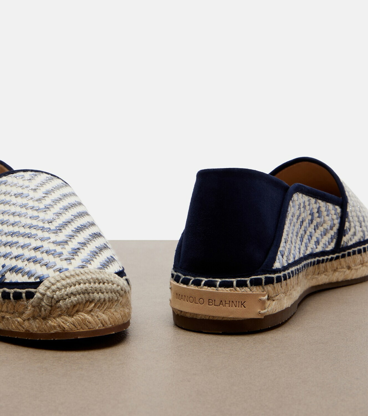 Manolo Blahnik Espadra raffia-effect espadrilles