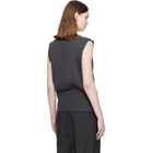 MM6 Maison Margiela Gray Merino Wool Knitted Vest