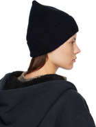 Acne Studios Black Face Logo Square Beanie