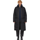 Issey Miyake Men Black Down Convertible Washed Jacket