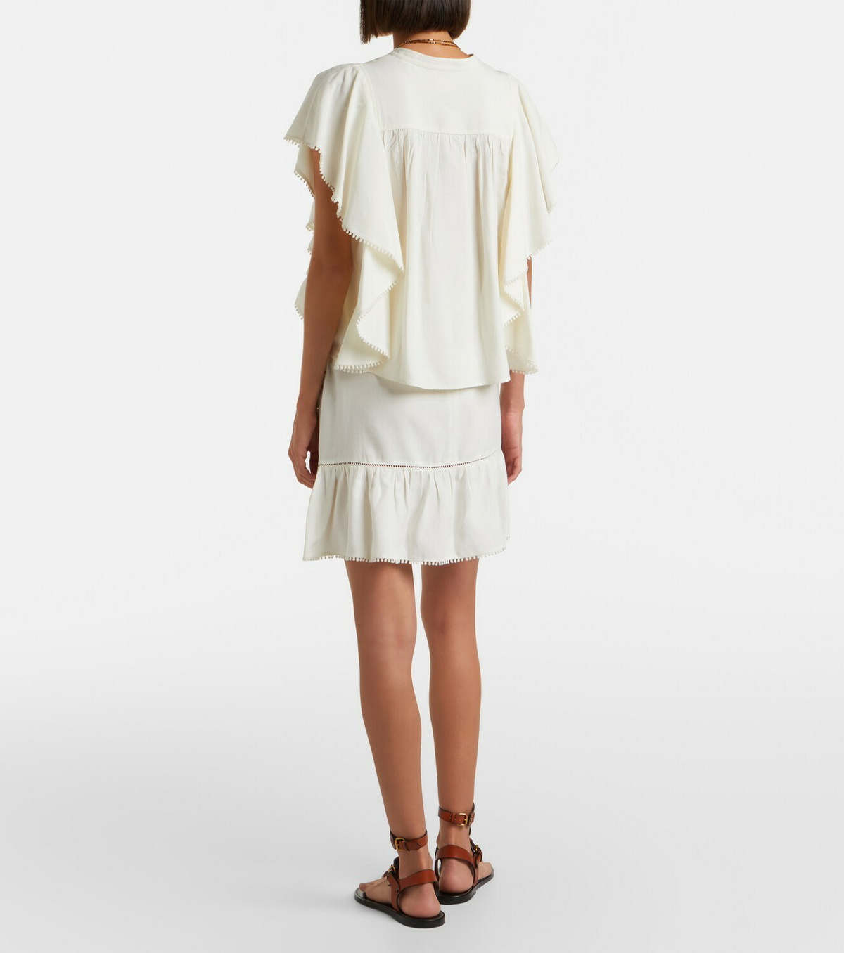 Marant Etoile Marlie ruffled crochet-trimmed blouse
