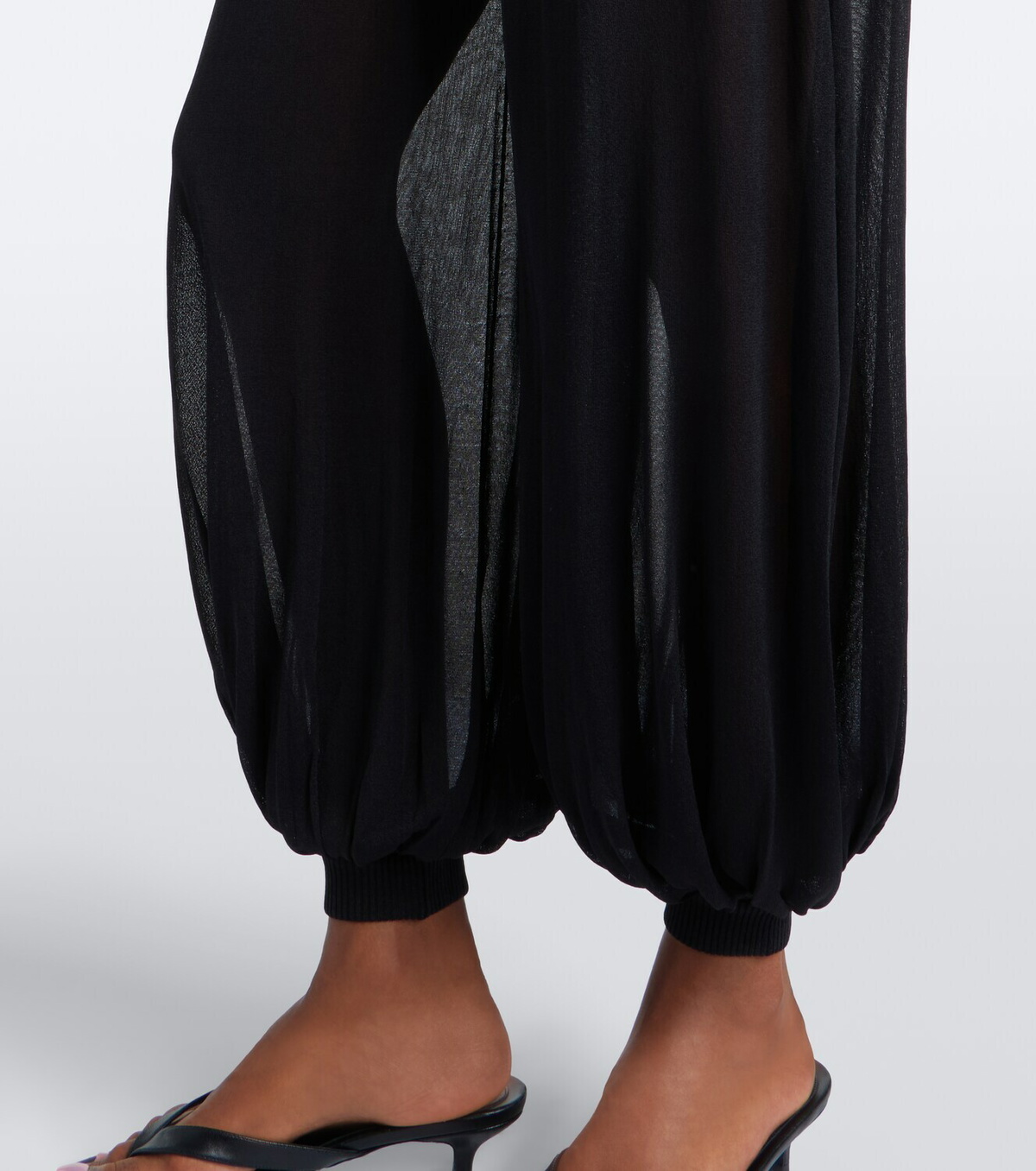 Simkhai Flora sheer knit balloon pants