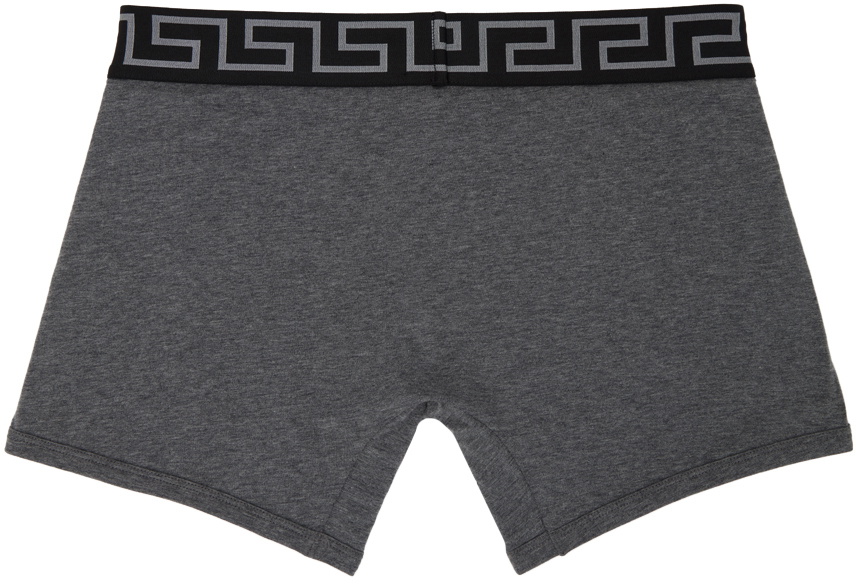 Versace Underwear Gray Greca Boxers Versace Underwear