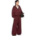 LU'U DAN BRUCE LEE x LỰU ĐẠN Burgundy Zip Hoodie
