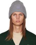 Acne Studios Gray Large Logo Beanie