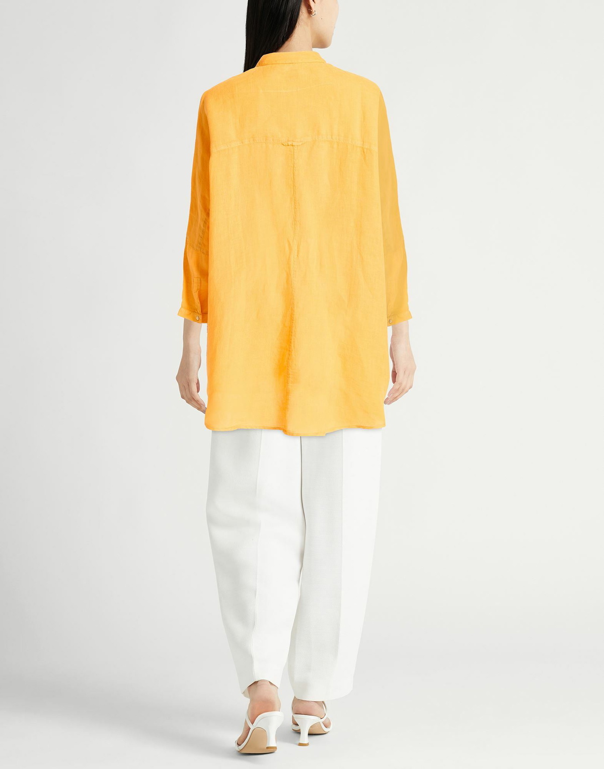 120% Lino Womens Shirt in Mandarin
