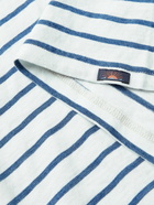 Faherty - Striped Cotton-Jersey T-Shirt - Blue