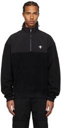 Marcelo Burlon County of Milan Black & Silver Satellite Cross Zip Sweater