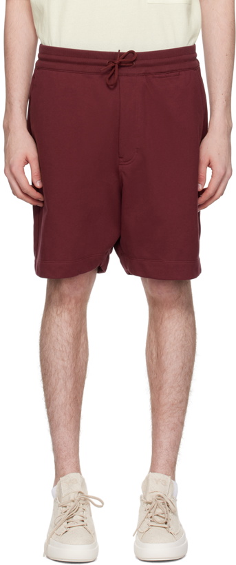 Photo: Y-3 Burgundy Loose-Fit Shorts