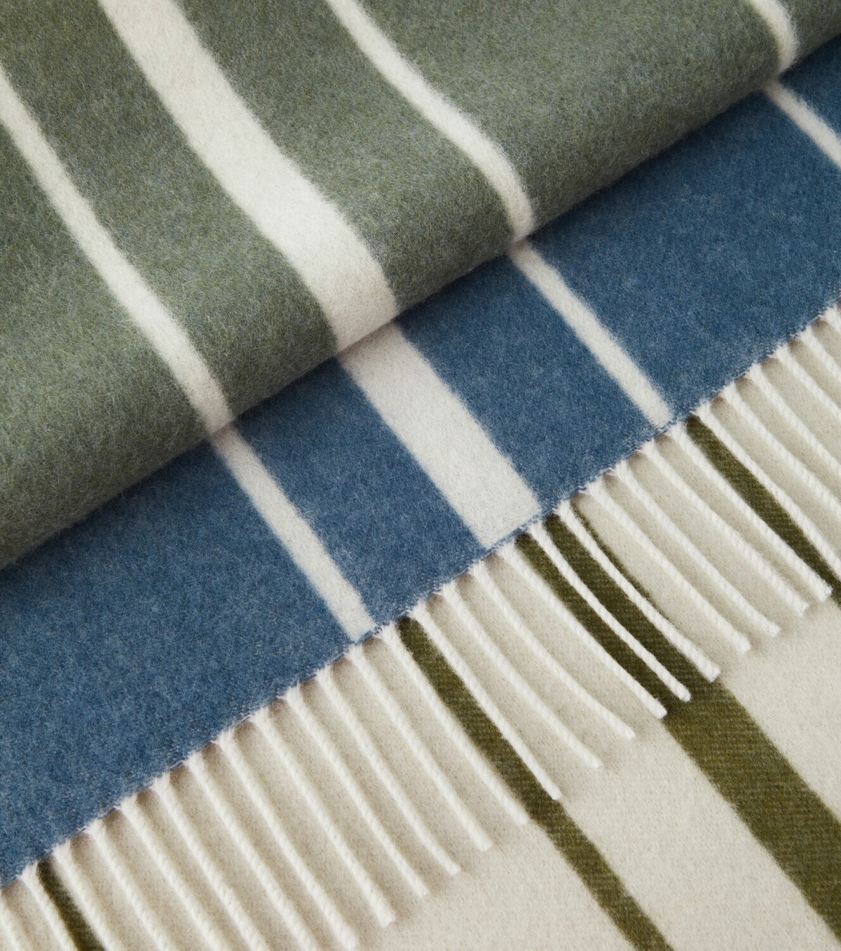 Loro Piana Suitcase striped cashmere blanket
