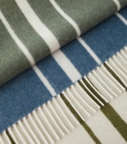 Loro Piana Suitcase striped cashmere blanket