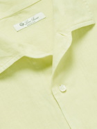 LORO PIANA - Andre Linen Half-Placket Shirt - Yellow