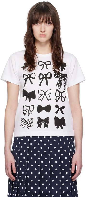 Photo: Comme des Garçons Girl White Bow T-Shirt
