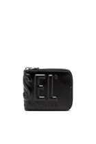 Diesel Leather zip wallet with embossed logo - Small Wallets Mens in Black