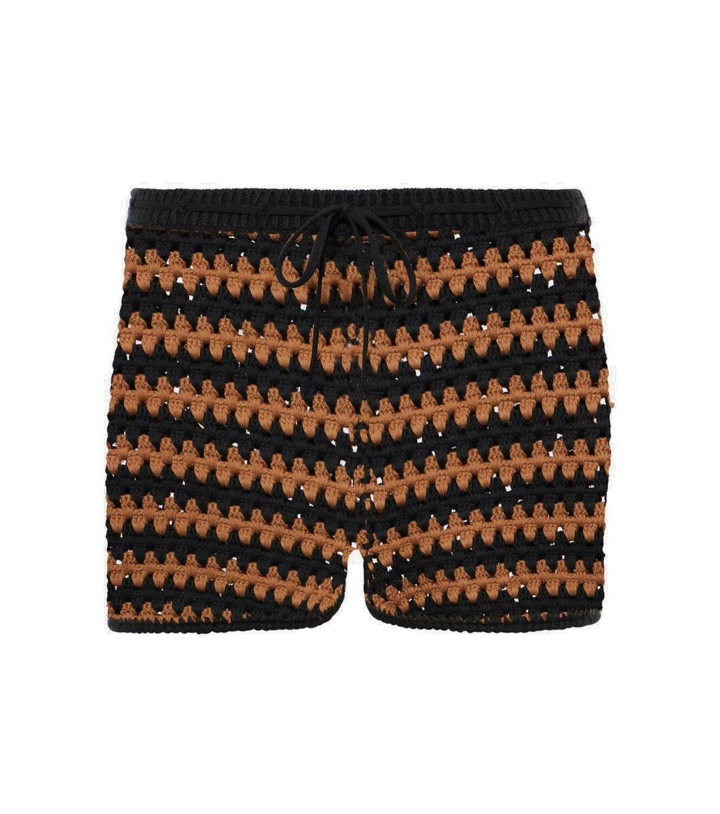 Photo: Staud Samara cotton crochet shorts