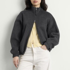Nothing Written Women's Plaza Zip Blouson in Dark Gray