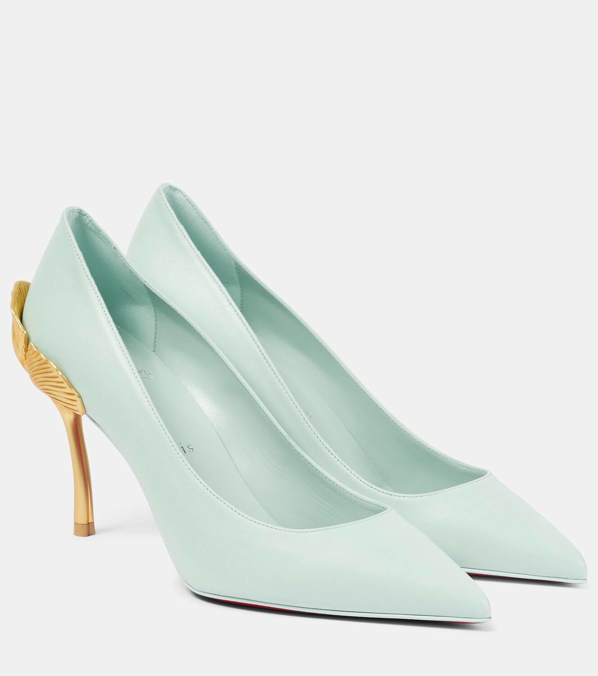 正規店買付【ルブタン】Ginko pump with gold heel Christian Louboutin Ginko Pump 85 Nappa/lin/galva | David Jones