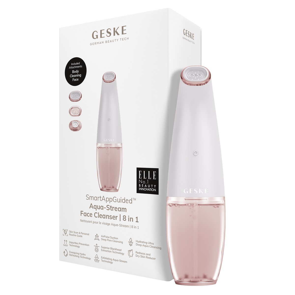 GESKE Aqua-Stream Face Cleanser | 8 in 1 Tools & Brushes 4099702003019