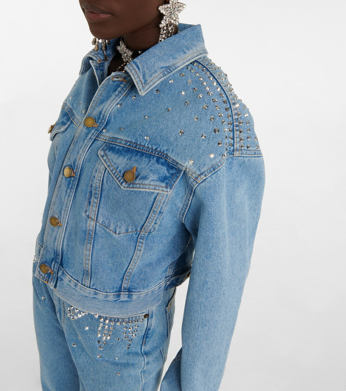 Alessandra Rich Embellished denim jacket Alessandra Rich