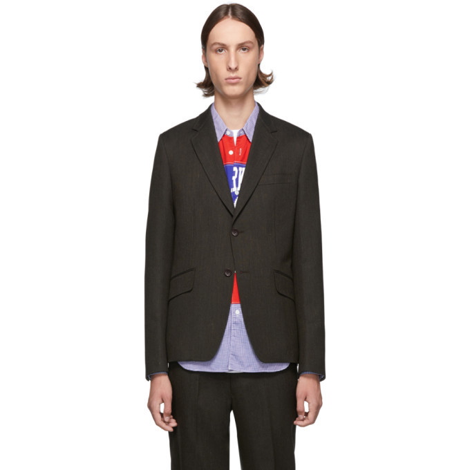 Photo: Junya Watanabe Brown Jacquard Hopsack Blazer