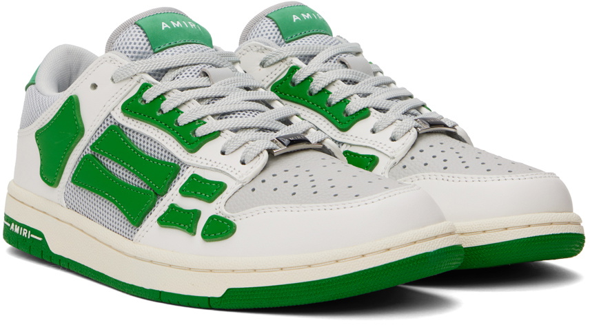関税負担なし◆AMIRI◆SKEL-TOP LOW スニーカー ロゴ グリーン AMIRI Green & Gray Skel Top Low Sneakers Amiri